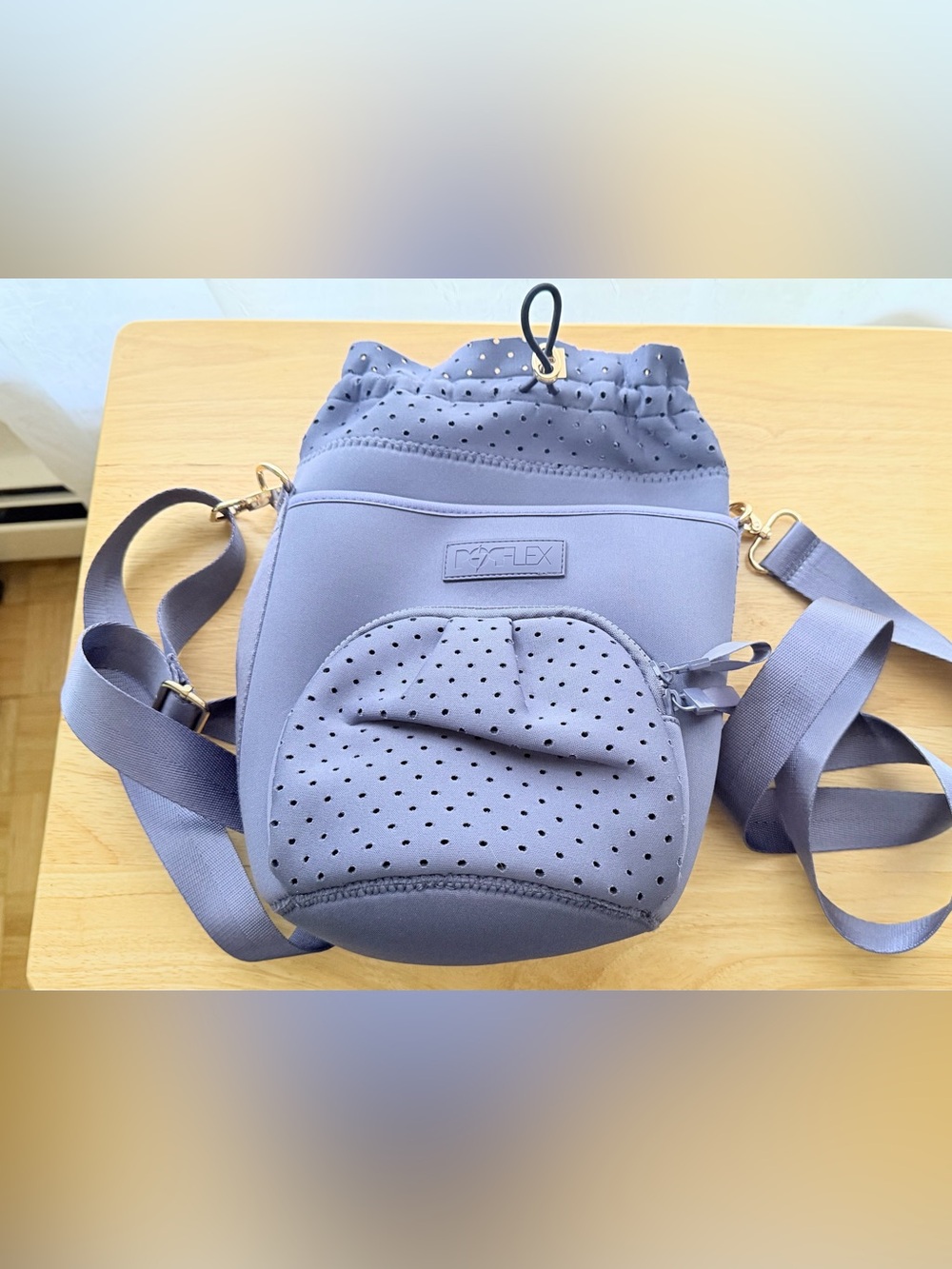 POPFLEX Blogilates Water Bottle Sling Crossbody Bag Periwinkle Blue